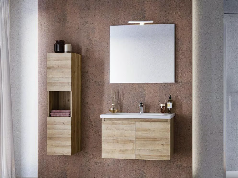 SOFT 01 - Wall-mounted vanity unit with doors by LEGNOBAGNO