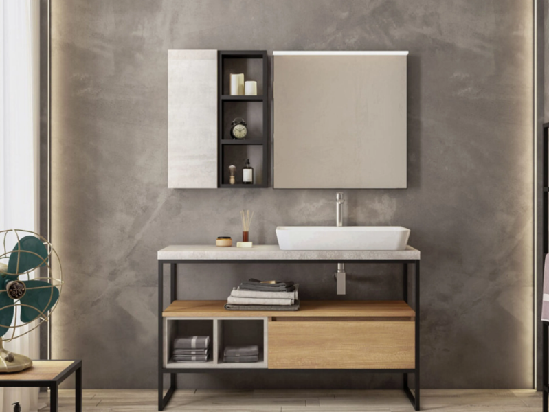 URBAN STRUTTURA 04 - Floor-standing vanity unit with drawers by LEGNOBAGNO