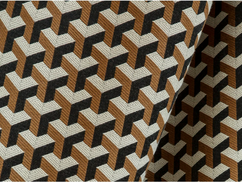 CERAMIC - Trevira® CS upholstery fabric with graphic pattern for curtains by LELIEVRE