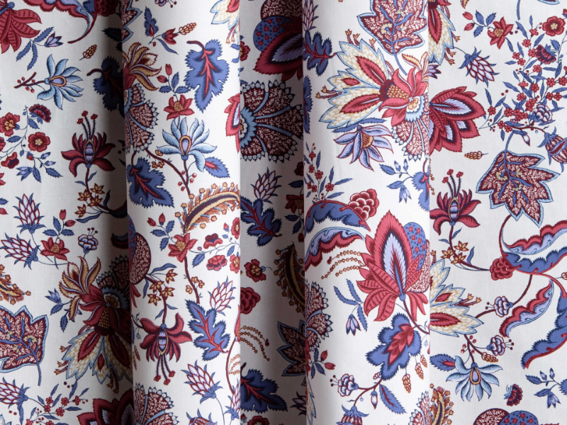 ÉGLANTINE - Cotton fabric with floral pattern by LELIEVRE