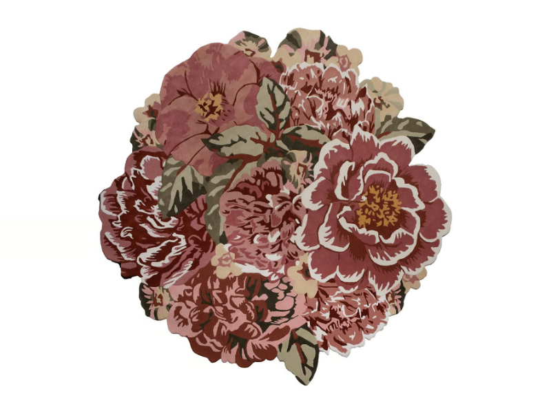LE BOUQUET - Custom wool rug with floral pattern by LELIEVRE