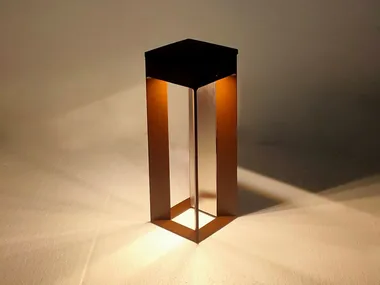 TINK446 - Solar Powered aluminium Outdoor wall Lamp by Les Jardins®