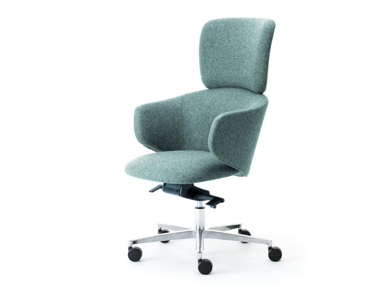 ALISÈ - Swivel fabric executive chair with armrests by Leyform