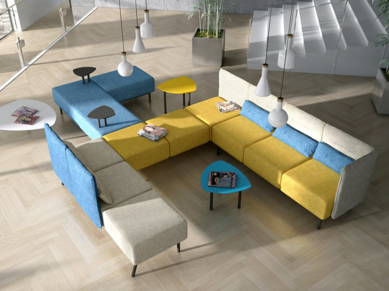 AROUND - Sectional fabric sofa by Leyform