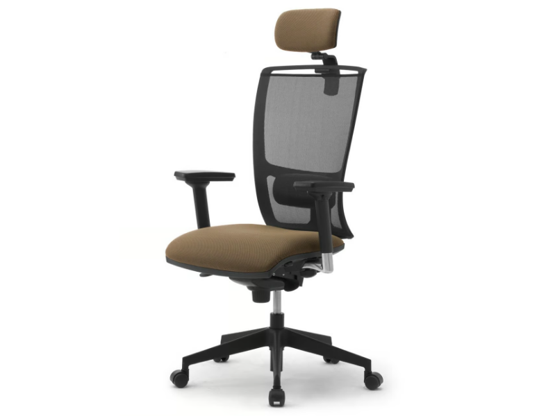 COMETA - Swivel fabric office chair with armrests by Leyform