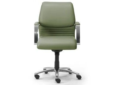 ELEGANCE - Swivel leather executive chair with armrests by Leyform