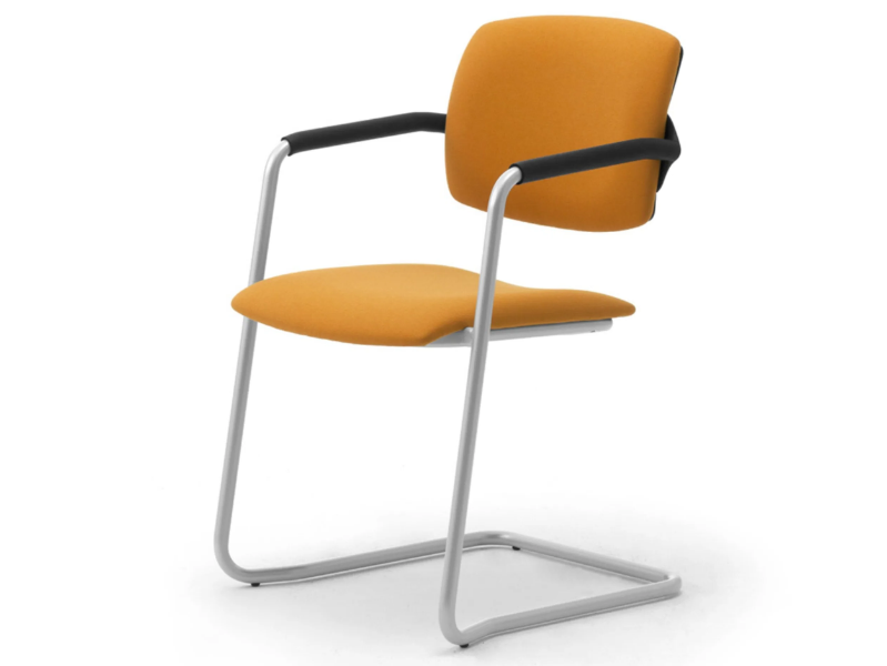 LAILA - Cantilever steel and fabric chair by Leyform