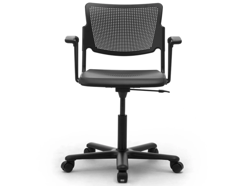 LAMIA - Polypropylene office chair with armrests with 5-Spoke base by Leyform