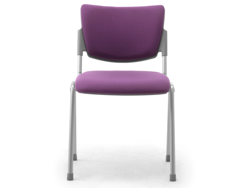 LAMIA - Stackable fabric chair with linking device open back by Leyform
