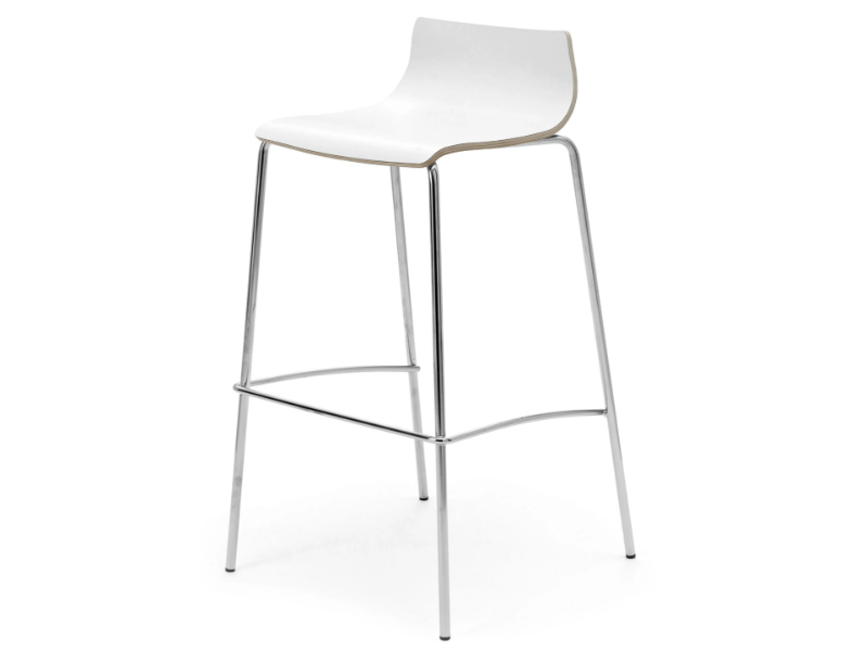 MY STOOL - High laminate and chrome steel stool by Leyform