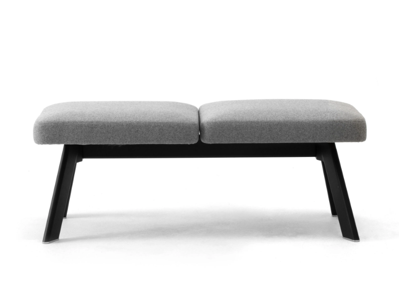 OLA - Modular fabric bench for contract by Leyform