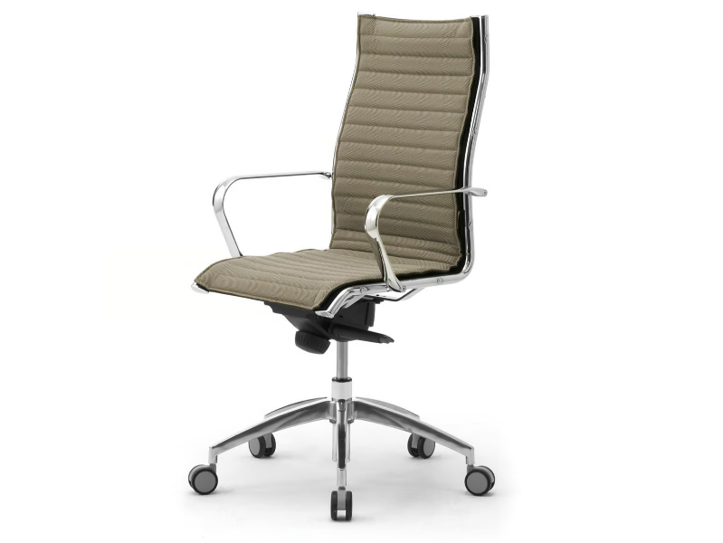 ORIGAMI IN - Fabric office chair with armrests with 5-Spoke base by Leyform