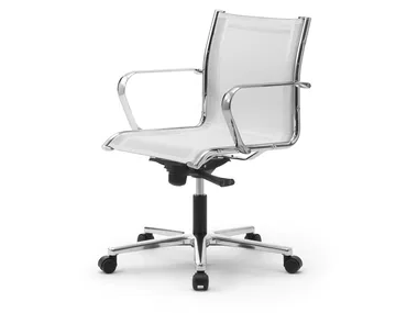ORIGAMI RE - Mesh office chair with armrests with 5-Spoke base by Leyform