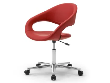 SAMBA - Height-adjustable Eco-leather office chair with castors by Leyform
