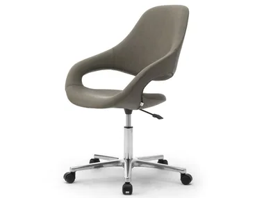 SAMBA PLUS - Height-adjustable Eco-leather office chair with castors by Leyform