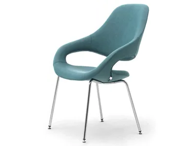 SAMBA PLUS - Leather easy chair with armrests by Leyform