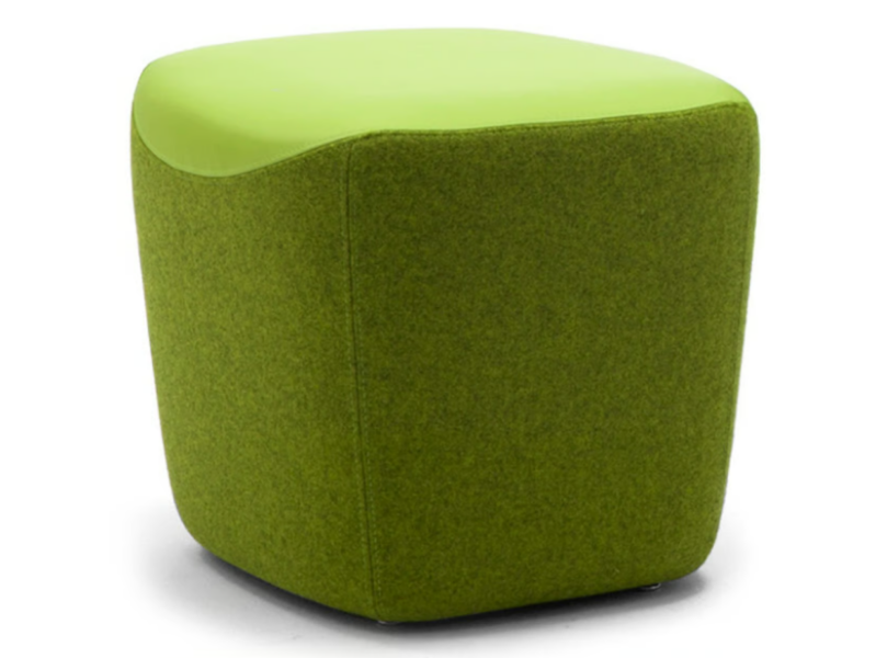 VIC - Upholstered rectangular fabric pouf for contract by Leyform
