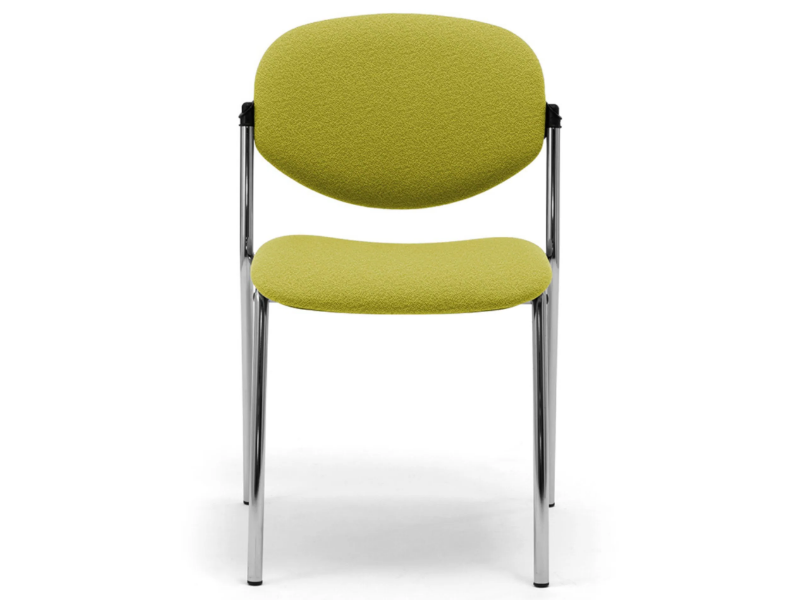 WENDY - Chromed steel and fabric chair with linking device by Leyform