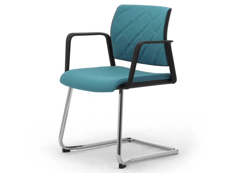 WIKI TECH - Cantilever upholstered fabric chair by Leyform