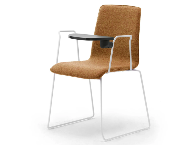ZEROSEDICI - Sled base fabric training chair with writing tablet by Leyform