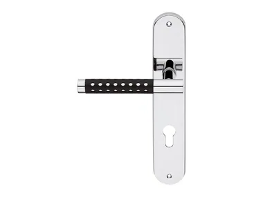CAVITY - Brass door handle on back plate by LINEA CALI'