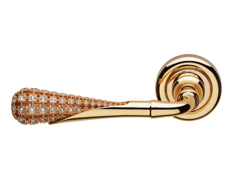 FEELING - Brass door handle with Swarovski® Crystals by LINEA CALI'