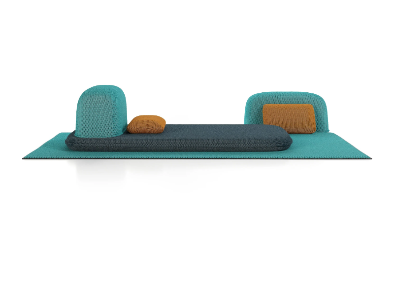 ENSEMBLE CAILLOU OUTDOOR - Upholstered fabric Garden daybed by Liu Jo Living Collection