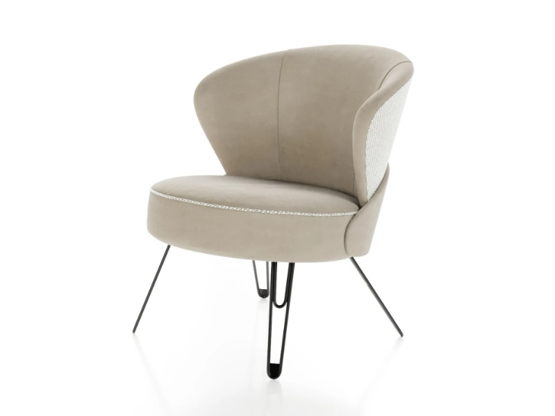 LINEAR SHORE - Upholstered fabric easy chair by Liu Jo Living Collection