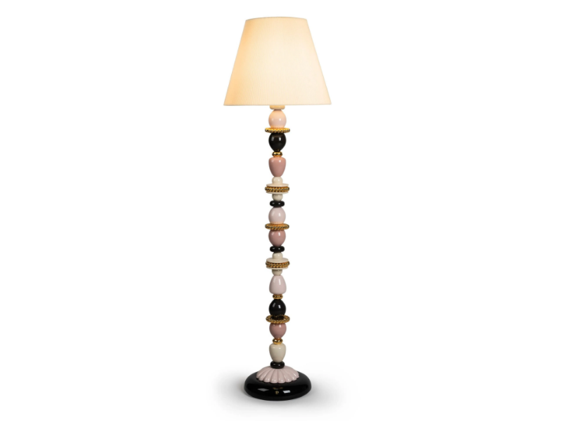 FIREFLY (PINK - GOLDEN) - Porcelain floor lamp with USB charging by Lladró