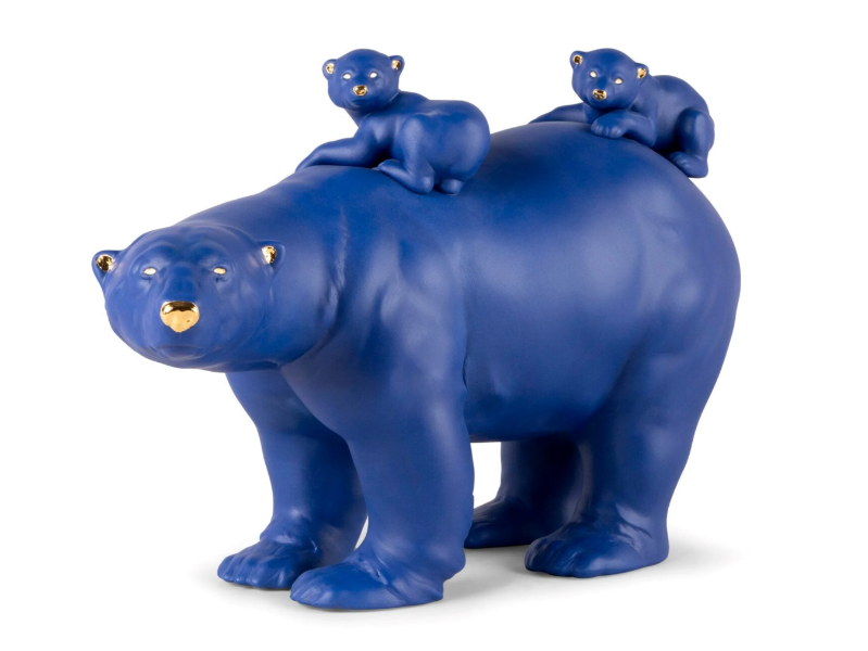 MUMMY BEAR AND BABIES - Porcelain decorative object by Lladró