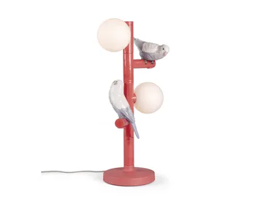 PARROT LIGHT - Porcelain table lamp by Lladró
