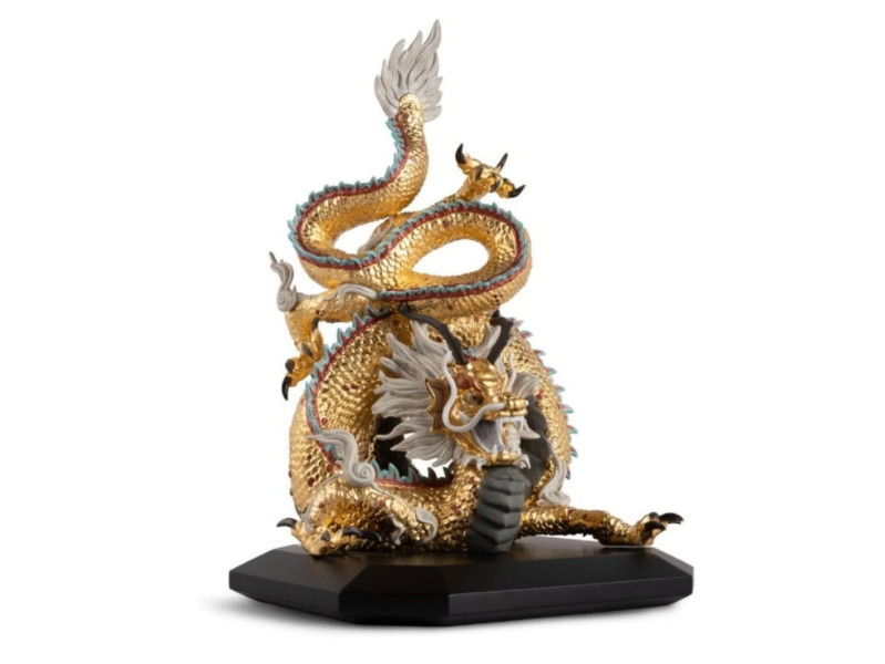 PROTECTIVE DRAGON - Porcelain decorative object by Lladró