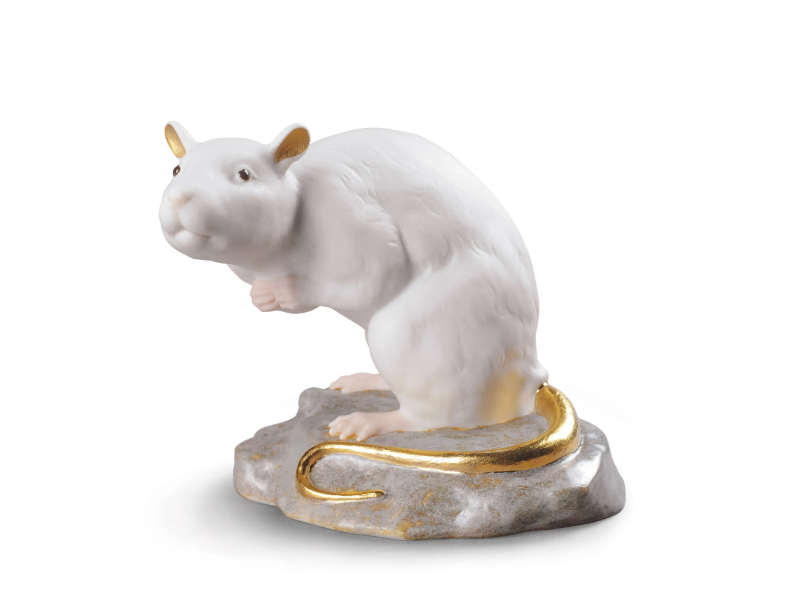 THE RAT MINI - Porcelain decorative object by Lladró