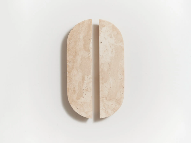 DOT - Travertine furniture handle by Lo & Co Interiors