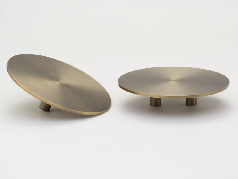 HALO - Brass door handle by Lo & Co Interiors