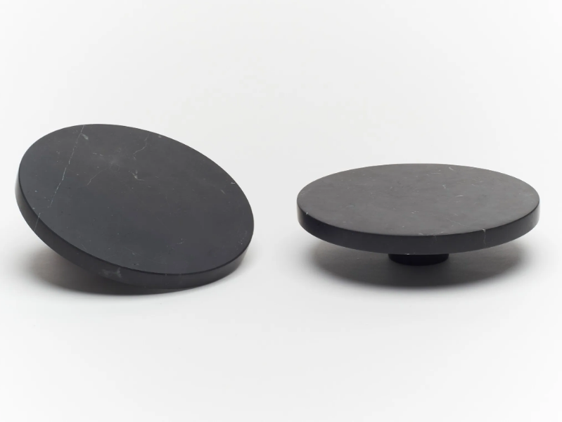 ORA - Nero Marquina marble door handle by Lo & Co Interiors