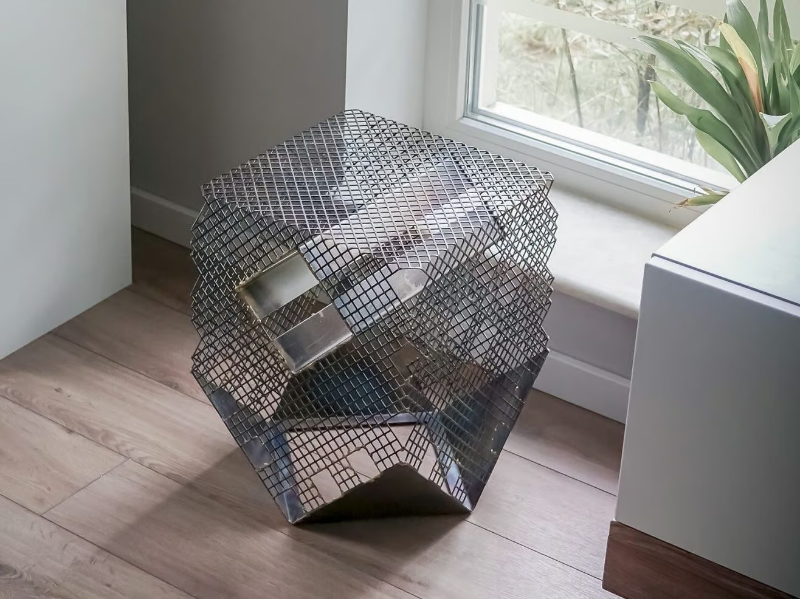 DRAGON - Stainless steel stool / coffee table by LO Contemporary