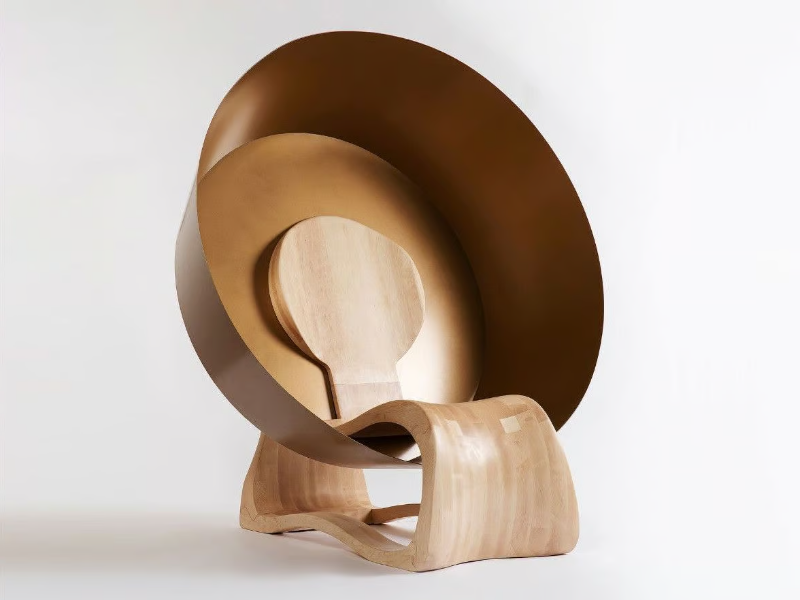 GOYO - Steel and wood armchair by LO Contemporary