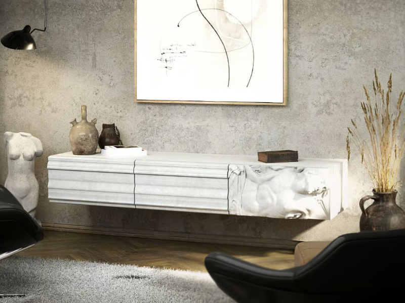 LISSOMNIA - Wall-mounted console table with drawers by LO Contemporary