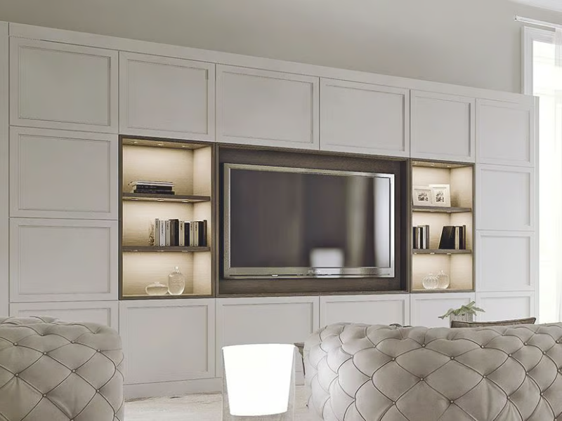 AETERNA - Wooden TV wall system by L'Origine