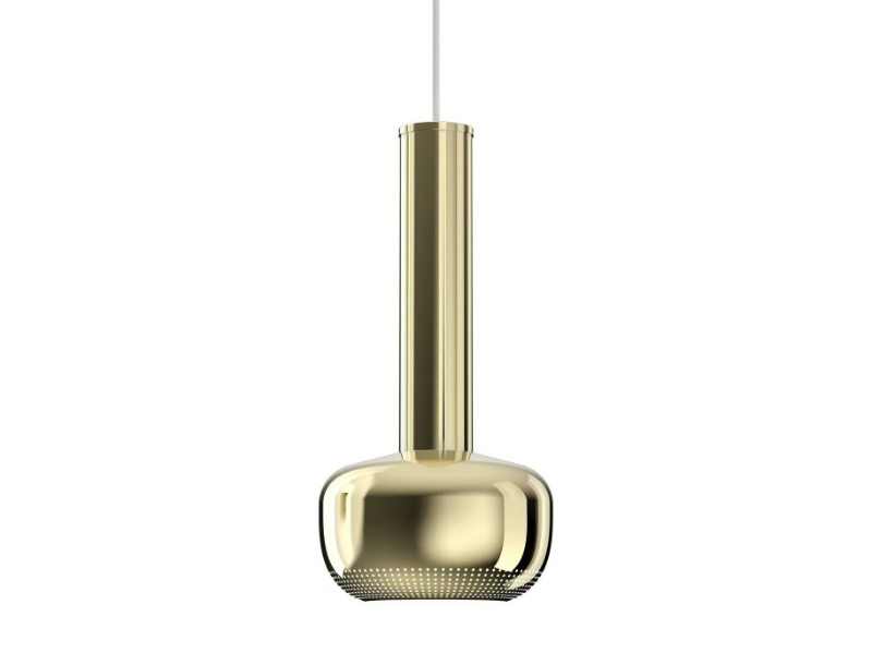 VL 56 - Brass or chromed aluminium pendant lamp by Louis Poulsen