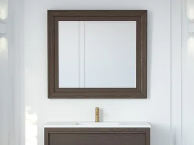 LANGHAM - Rectangular framed oak mirror by LUSSO