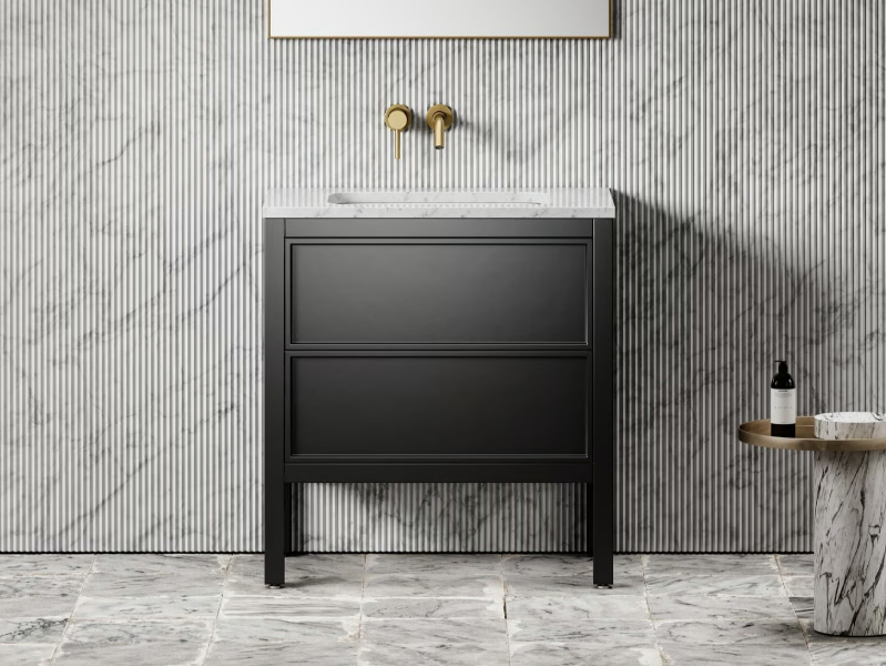 PELHAM - Floor-standing wooden vanity unit with drawers by LUSSO