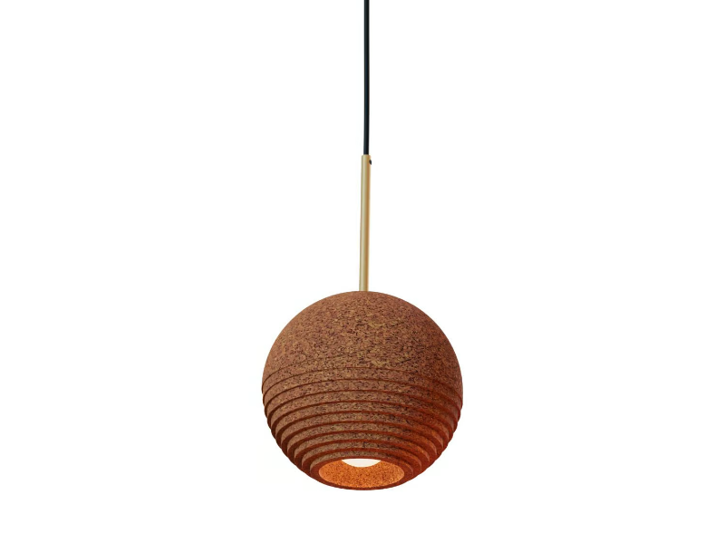 TERRA C - LED cork pendant lamp by Luxcambra
