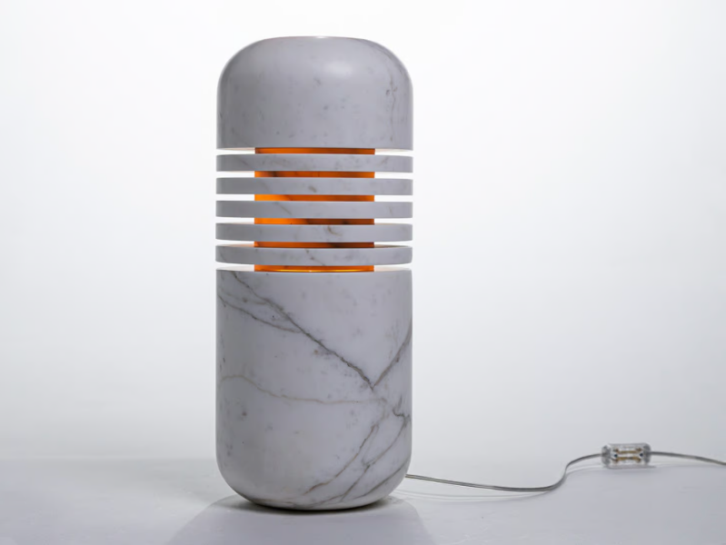 LUMI CALACATTA ORO - Marble floor lamp / floor lamp by Maami Home