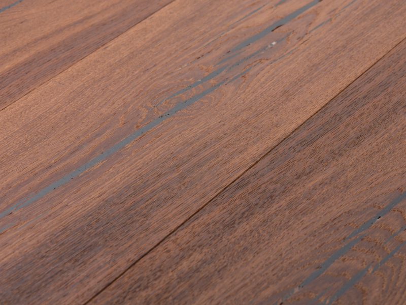 TIGER OAK BLACK - WHITE OIL - Oak flooring by Mafi