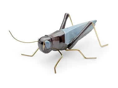 GRASSHOPPER BLUE - Ceramic decorative object by Mambo Unlimited Ideas
