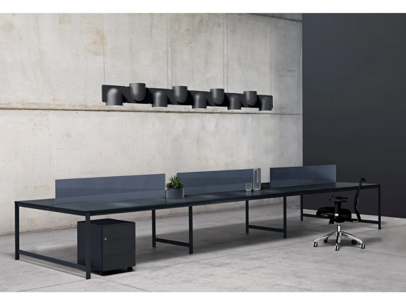 K-WORD - Rectangular office desk with overbridge by Manerba