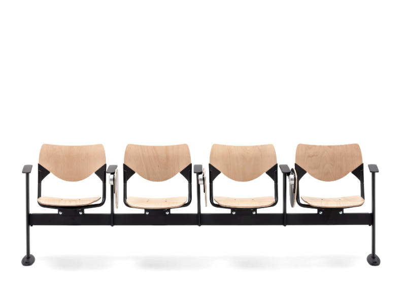 GATE BENCH - Beam seating with tip-up seats by Mara