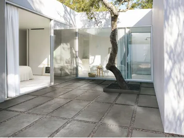 MEMENTO20 - Porcelain stoneware outdoor floor tiles with concrete effect by MARAZZI
